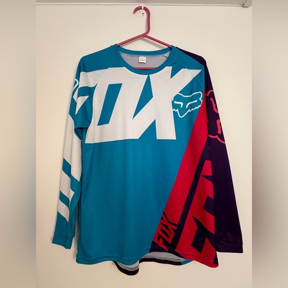 Fox Other - Fox 360 Riding Jersey Unisex Size XS Aqua Purple Pink Motocross Shirt Top